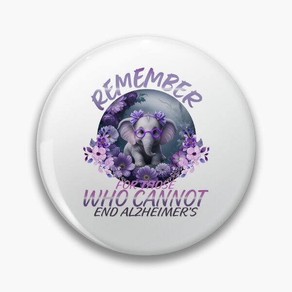 Item preview,  Remember For Those Who Cannot End Alzheimer's Purple dementia Elephant end Alz designed and sold by Smix Pixels.