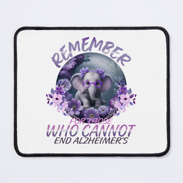 Item preview,  Remember For Those Who Cannot End Alzheimer's Purple dementia Elephant end Alz designed and sold by Smix Pixels.