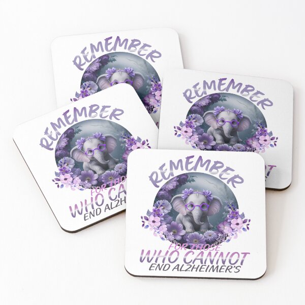 Item preview,  Remember For Those Who Cannot End Alzheimer's Purple dementia Elephant end Alz designed and sold by Smix Pixels.