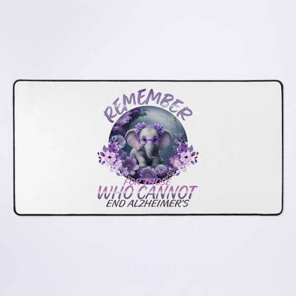 Item preview, Remember For Those Who Cannot End Alzheimer's Purple dementia Elephant end Alz designed and sold by Smix Pixels.