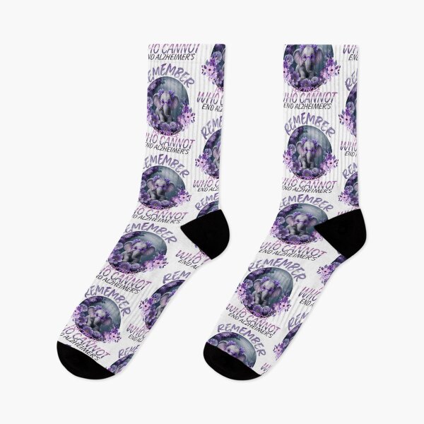 Item preview,  Remember For Those Who Cannot End Alzheimer's Purple dementia Elephant end Alz designed and sold by Smix Pixels.