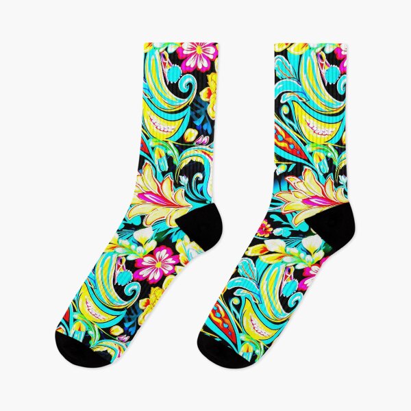 Item preview, paisley floral in bright colors designed and sold by thecheek.
