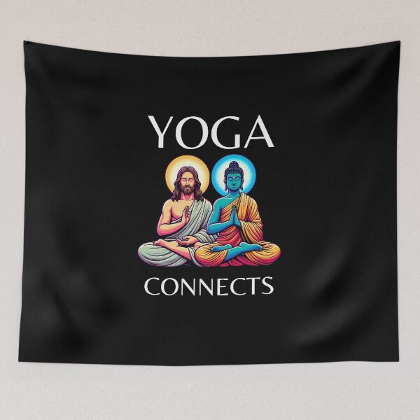Item preview, YOGA CONNECTS Religion Buddha Jesus designed and sold by DivineMovement.