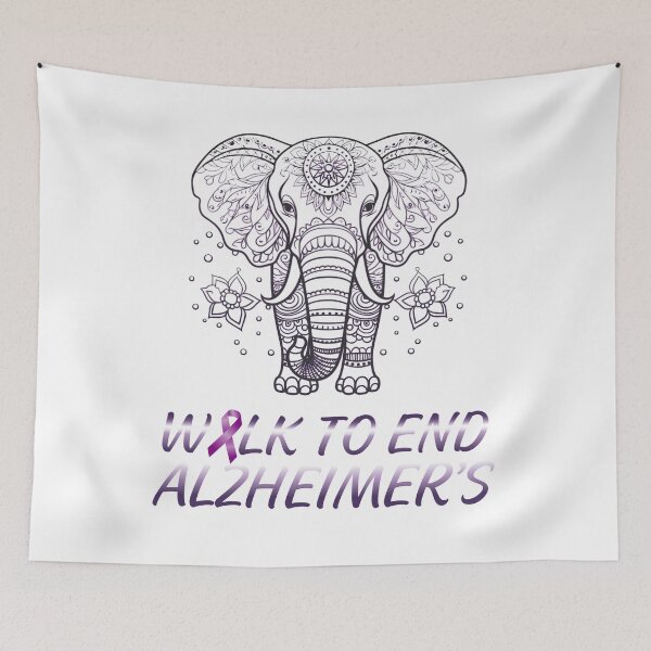 Item preview, Walk To End Alzheimer's Purple dementia Elephant end Alz designed and sold by Smix Pixels.