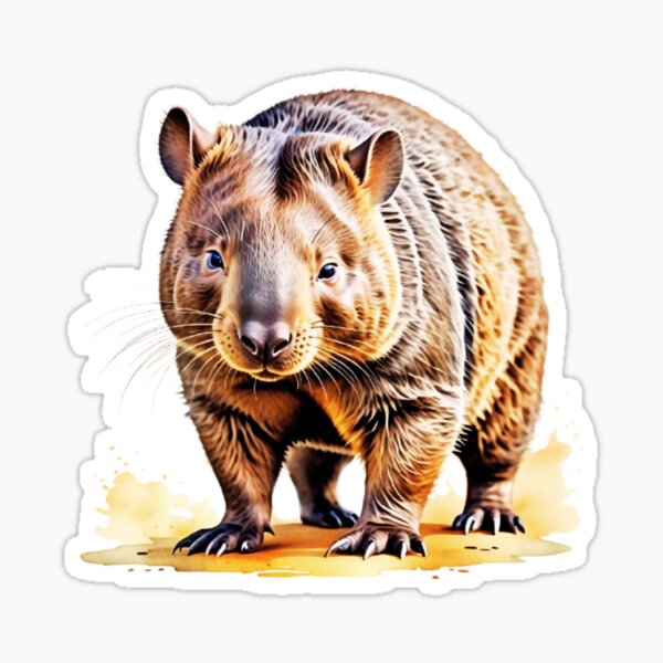Vista previa del artículo con la obra «Wombat australiano», diseñado y vendido por TheAnimalZ00.