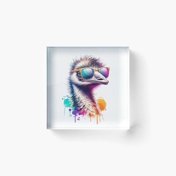 Item preview, Watercolor Emu Wearing Sunglasses designed and sold by TheAnimalZ00.