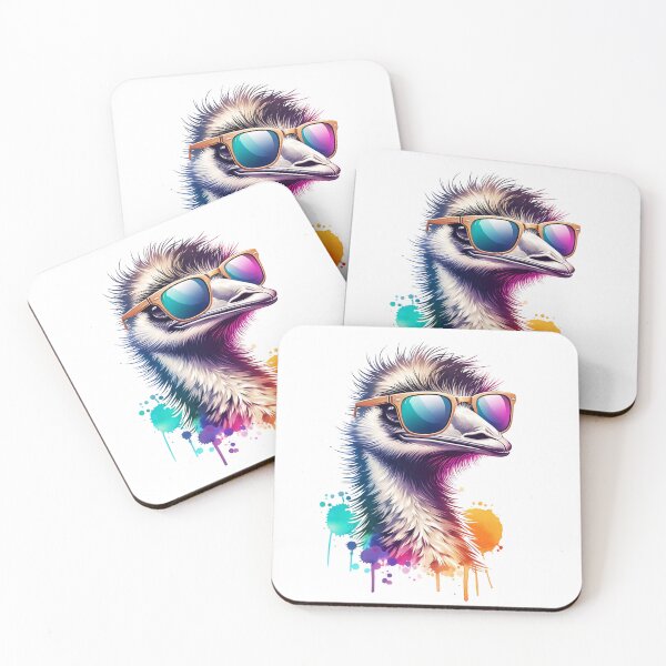 Item preview, Watercolor Emu Wearing Sunglasses designed and sold by TheAnimalZ00.