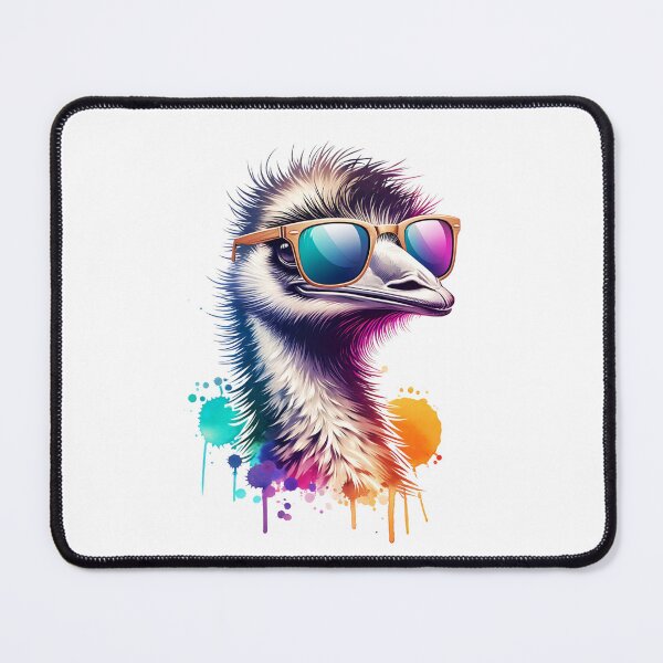 Item preview, Watercolor Emu Wearing Sunglasses designed and sold by TheAnimalZ00.