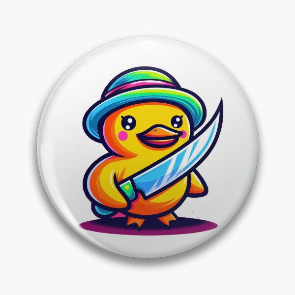 Item preview, funny cute duck  holding a knife designed and sold by Pixel Perfect.