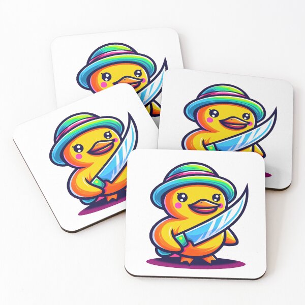 Item preview, funny cute duck  holding a knife designed and sold by Pixel Perfect.