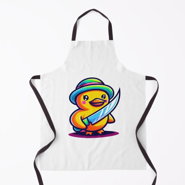 Item preview, funny cute duck holding a knife designed and sold by Pixel Perfect.