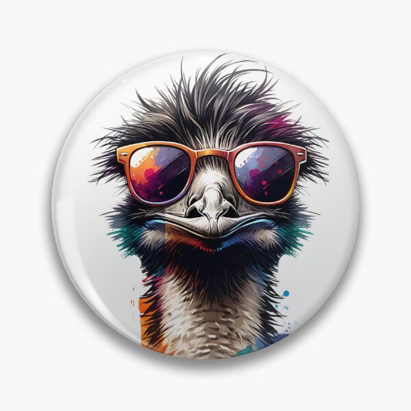 Item preview, Watercolor Emu Wearing Sunglasses designed and sold by TheAnimalZ00.