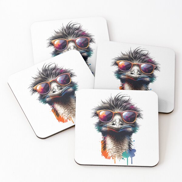 Item preview, Watercolor Emu Wearing Sunglasses designed and sold by TheAnimalZ00.