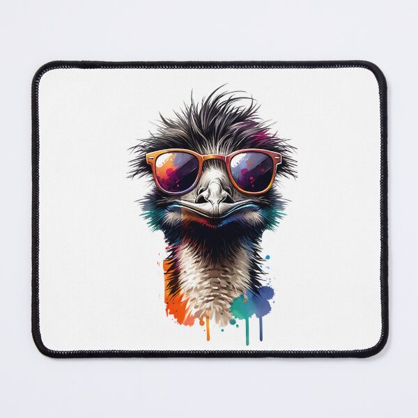 Item preview, Watercolor Emu Wearing Sunglasses designed and sold by TheAnimalZ00.