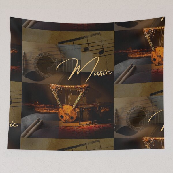 Artikelvorschau, Musik Digitale Farbmontage Musikinstrumente Design entworfen und verkauft von EarthArtDesigns.