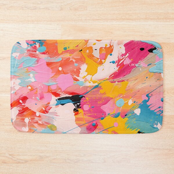 Item preview, Vibrant Abstract Paint Splashes Pattern designed and sold by bubblegoth.