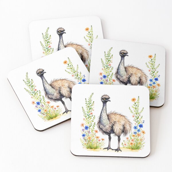 Item preview, Emu And Flowers designed and sold by TheAnimalZ00.