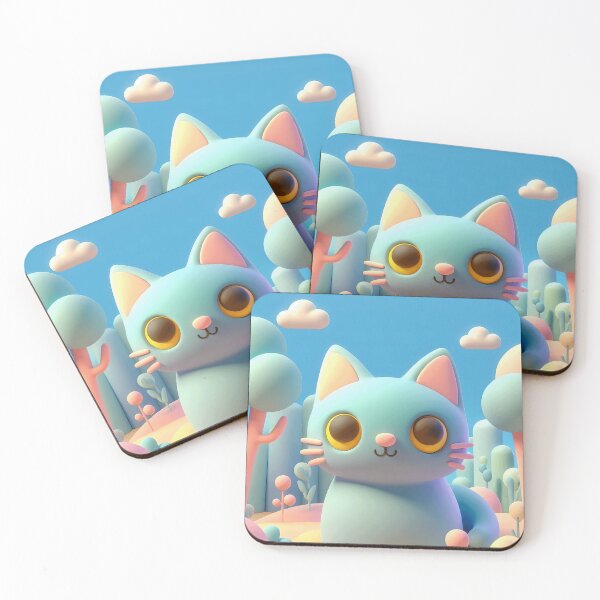 Item preview, Adorable 3D Cat Exploring a World of Flowers and Trees designed and sold by zoughlal.