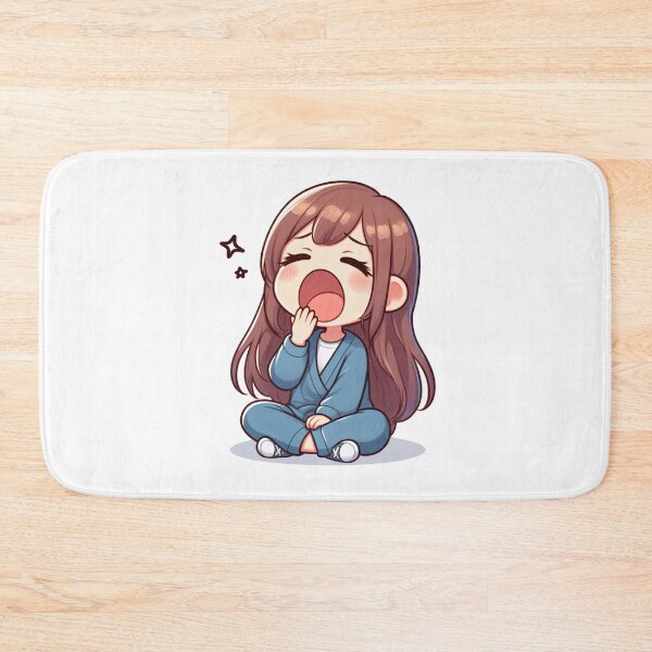 Item preview, a cute tired and  sleepy girl yawns designed and sold by Pixel Perfect.