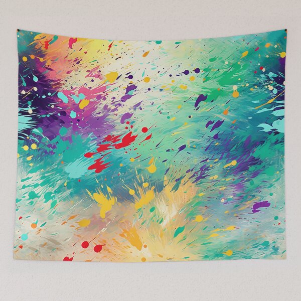 Item preview, Vibrant Abstract Dynamic Splatter Pattern designed and sold by bubblegoth.