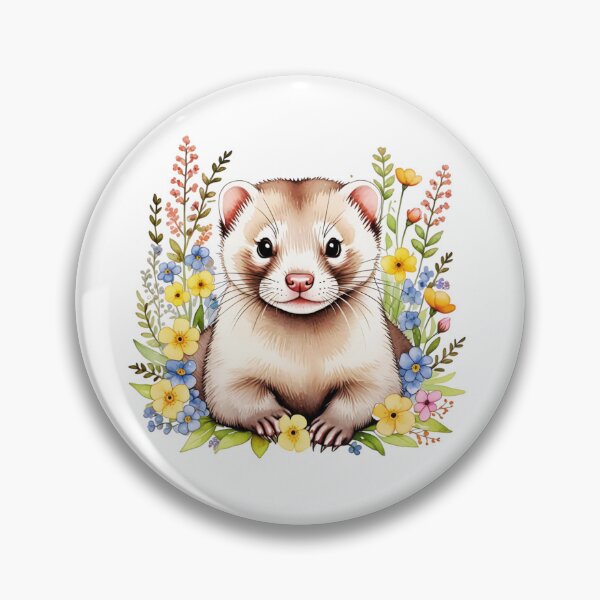 Artikelvorschau, Frettchen und Blumen entworfen und verkauft von TheAnimalZ00.