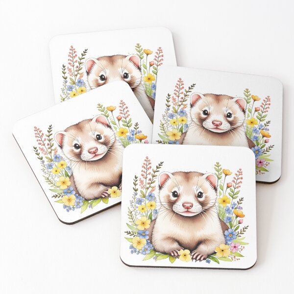 Item preview, Ferret And Flowers designed and sold by TheAnimalZ00.