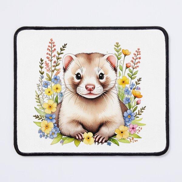 Item preview, Ferret And Flowers designed and sold by TheAnimalZ00.