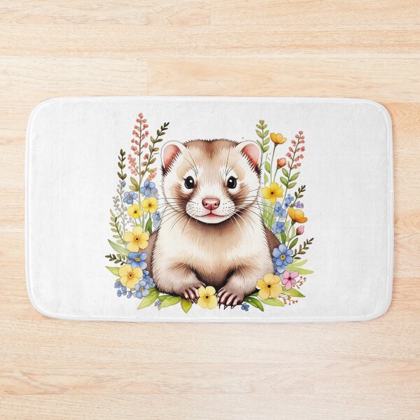 Artikelvorschau, Frettchen und Blumen entworfen und verkauft von TheAnimalZ00.