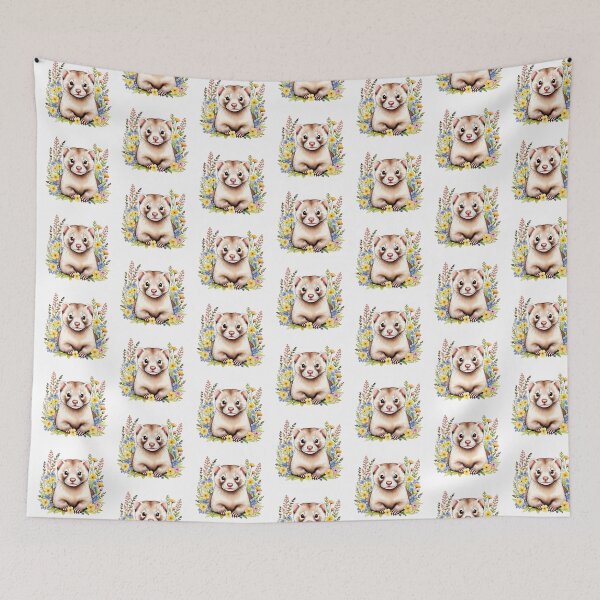 Item preview, Ferret And Flowers designed and sold by TheAnimalZ00.