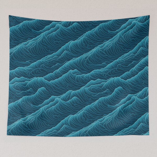 Item preview, Wave Crests in Blue designed and sold by Daniel Haddad.