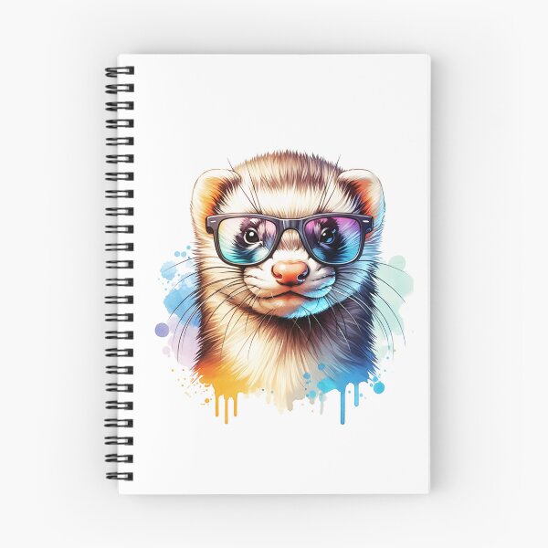 Item preview, Watercolor Ferret Wearing Glasses designed and sold by TheAnimalZ00.