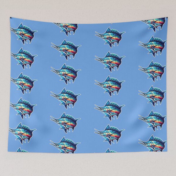 Item preview, Geometric Blue Marlin Art designed and sold by Strings  Stan.