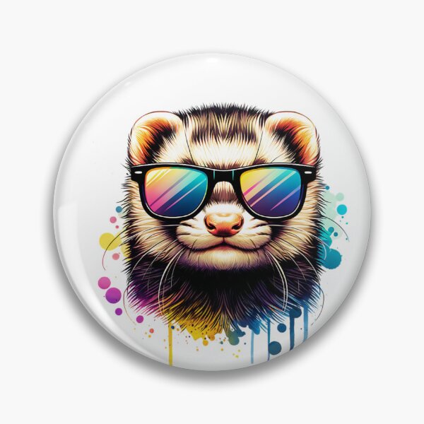 Artikelvorschau, Aquarell Frettchen mit Sonnenbrille entworfen und verkauft von TheAnimalZ00.