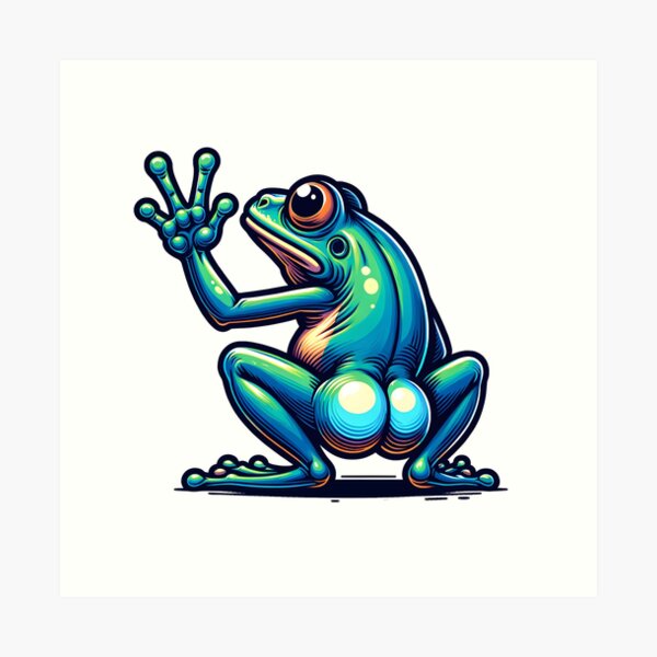 Item preview, Frog Butt Meme Sticker designed and sold by Travelcases.