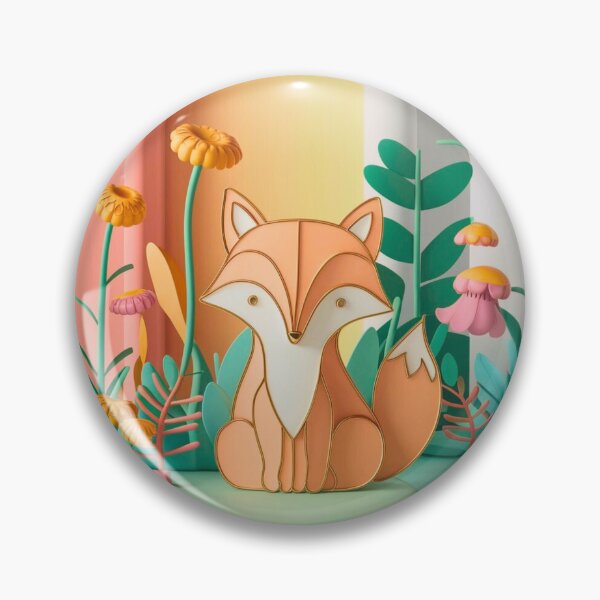 Item preview, Cute Fox. Adorable fox, watercolor fox, fox drawing, floral fox, fox image designed and sold by FoxVibes.