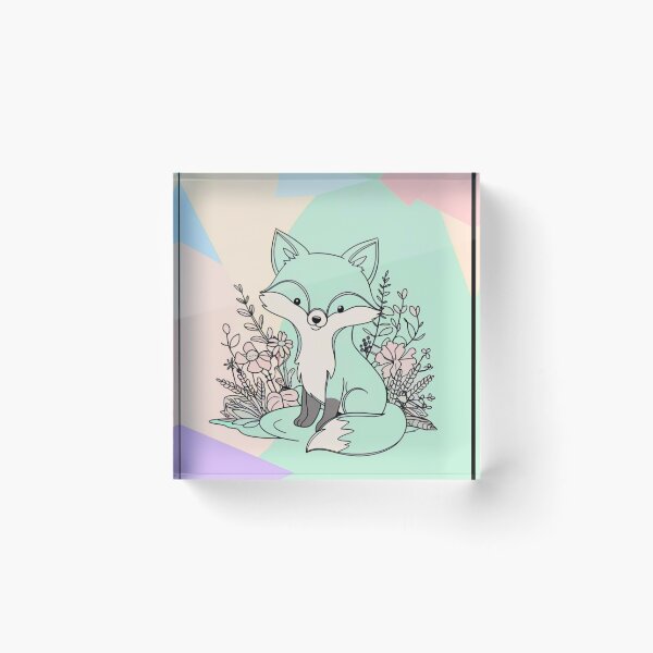 Artikelvorschau, Süßer Fuchs. Entzückender Fuchs, Aquarellfuchs, Fuchszeichnung, Blumenfuchs, Fuchsbild entworfen und verkauft von FoxVibes.