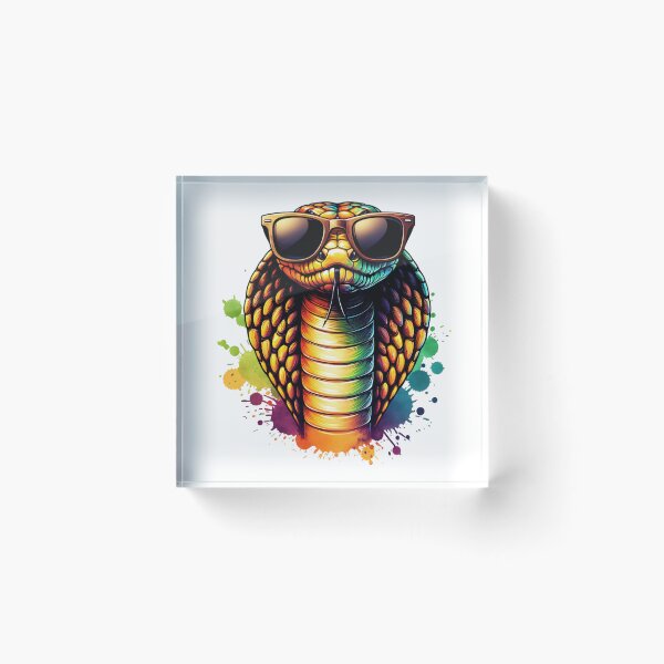 Item preview, Watercolor King Cobra Wearing Glasses designed and sold by TheAnimalZ00.