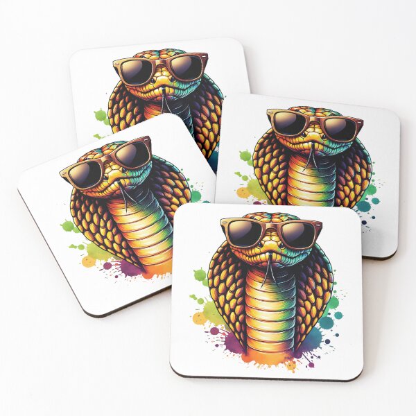 Item preview, Watercolor King Cobra Wearing Glasses designed and sold by TheAnimalZ00.