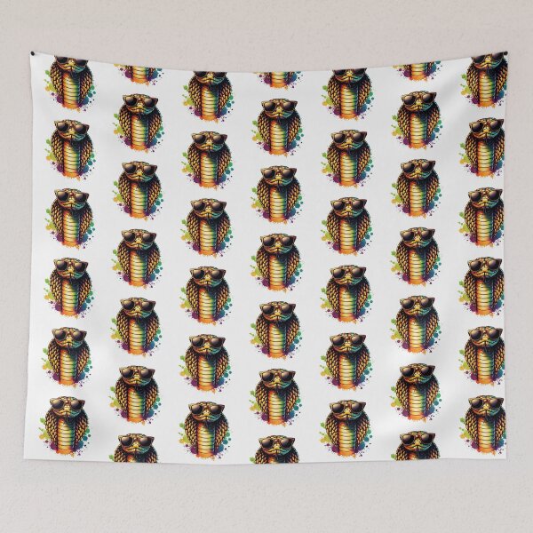 Item preview, Watercolor King Cobra Wearing Glasses designed and sold by TheAnimalZ00.