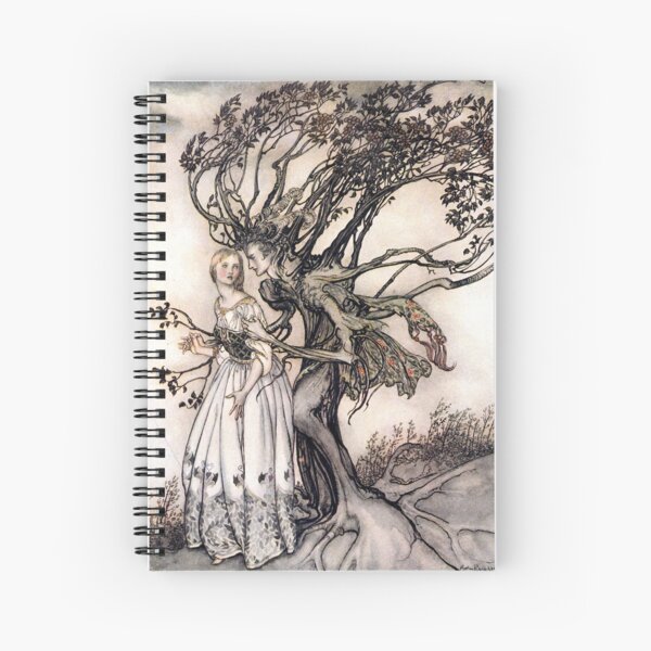 Aperçu de l'œuvre La Vieille Femme dans les bois - Frères Grimm - Arthur Rackham créée et vendue par forgottenbeauty.