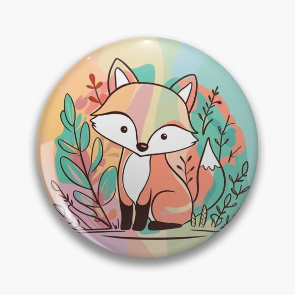 Item preview, Cute Fox. Adorable fox, watercolor fox, fox drawing, floral fox, fox image designed and sold by FoxVibes.