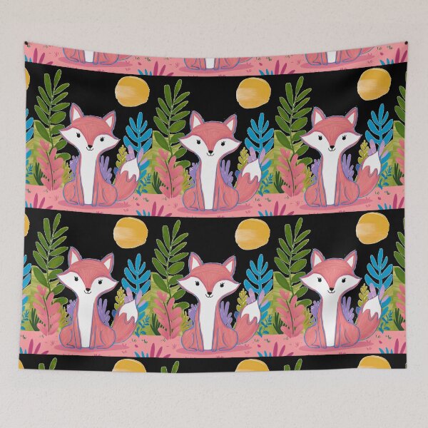 Item preview, Cute Fox. Adorable fox, watercolor fox, fox drawing, floral fox, fox image designed and sold by FoxVibes.