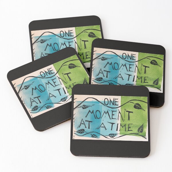 Item preview, One Moment at a Time block print designed and sold by lovehopeheart.