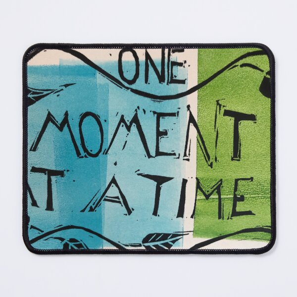 Item preview, One Moment at a Time block print designed and sold by lovehopeheart.