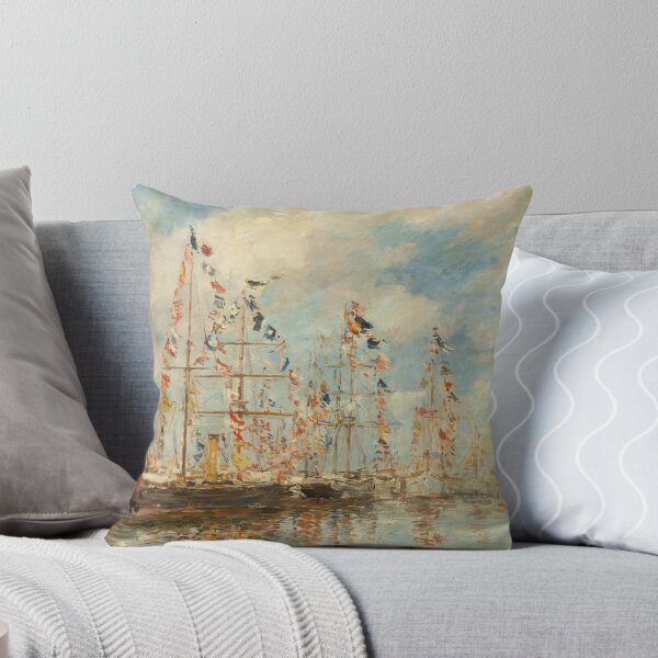 Item preview,  Eugène Boudin  Yacht Basin at Trouville-Deauville probably designed and sold by TeeARTHY.