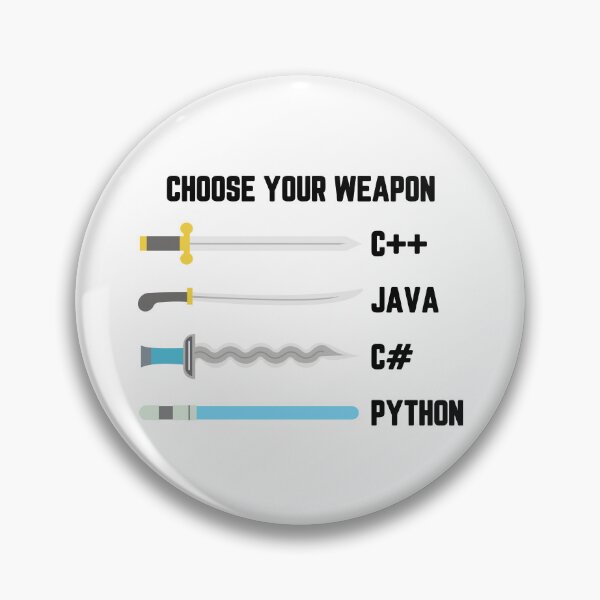 Item preview, Python Choose Your Weapon - Funny Computer Science designed and sold by ScienceCorner.