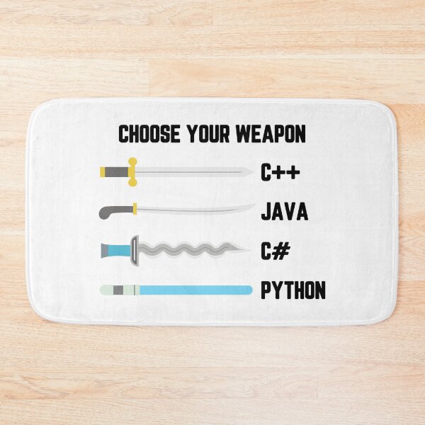 Item preview, Python Choose Your Weapon - Funny Computer Science designed and sold by ScienceCorner.