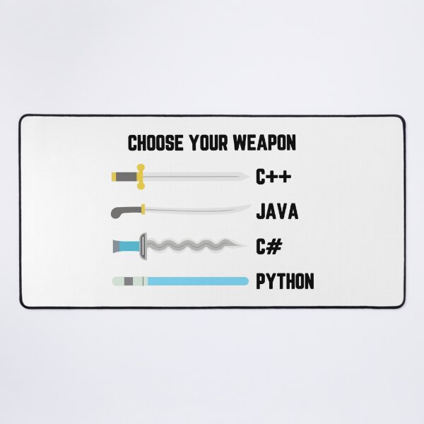 Item preview, Python Choose Your Weapon - Funny Computer Science designed and sold by ScienceCorner.