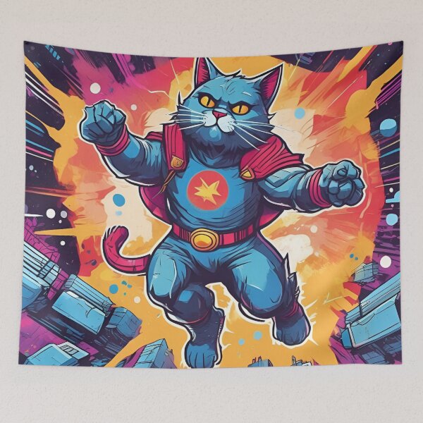 Item preview, Superhero Cat designed and sold by pUNKnown.