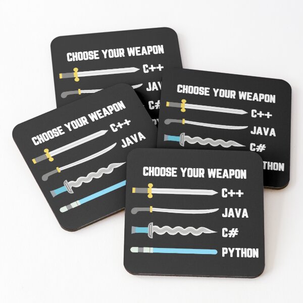 Item preview, Python Choose Your Weapon - Funny Computer Science designed and sold by ScienceCorner.